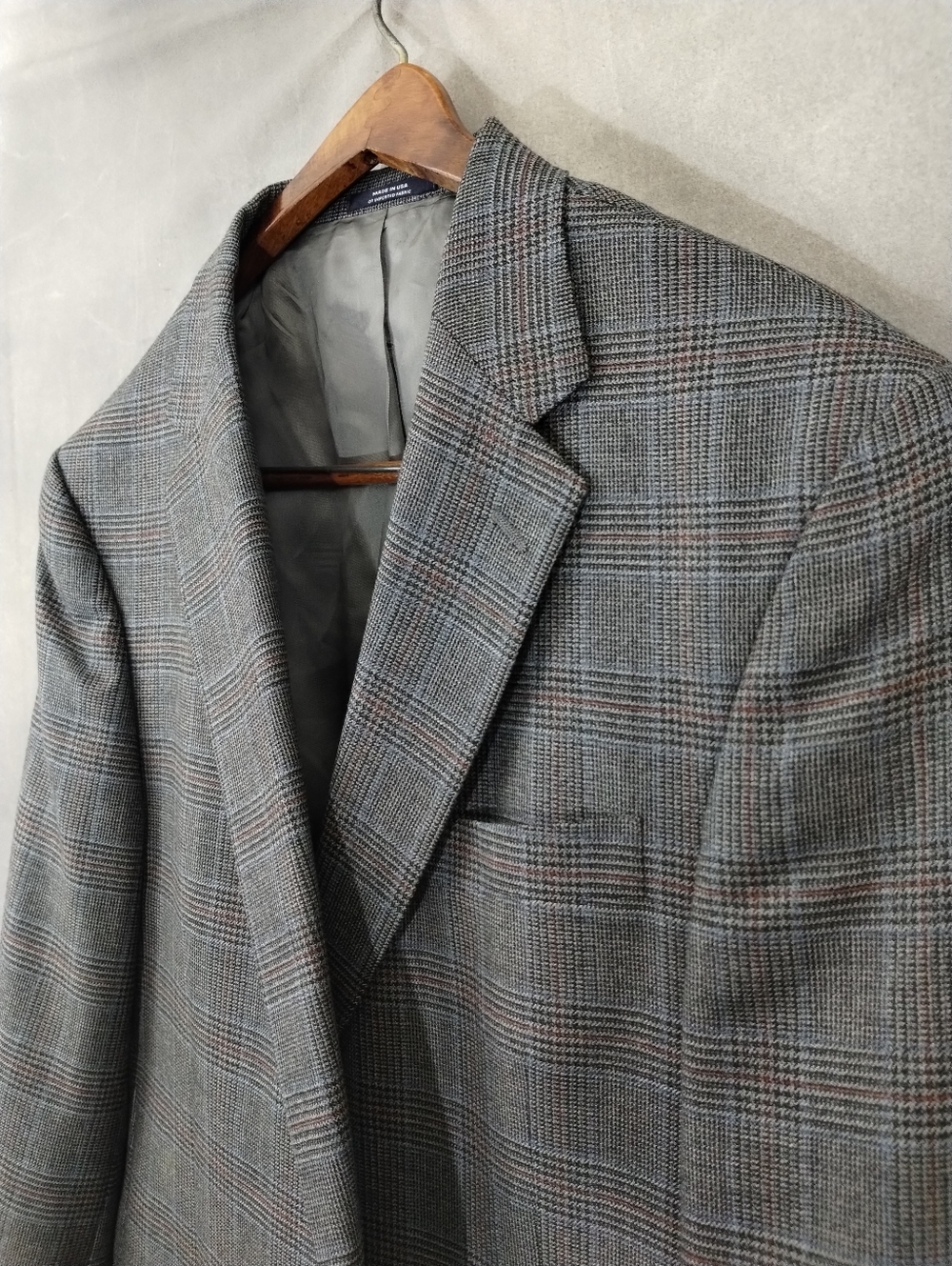 Hart Schaffner Marx Blazer Sport Coat Two Button Jacket Wool Size 44R Casual